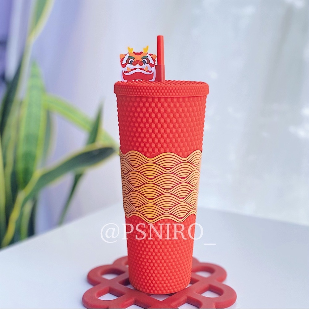 Starbucks Tumbler Red Lion CNY Studded